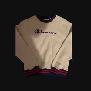 white champion crew neck sweatshirt